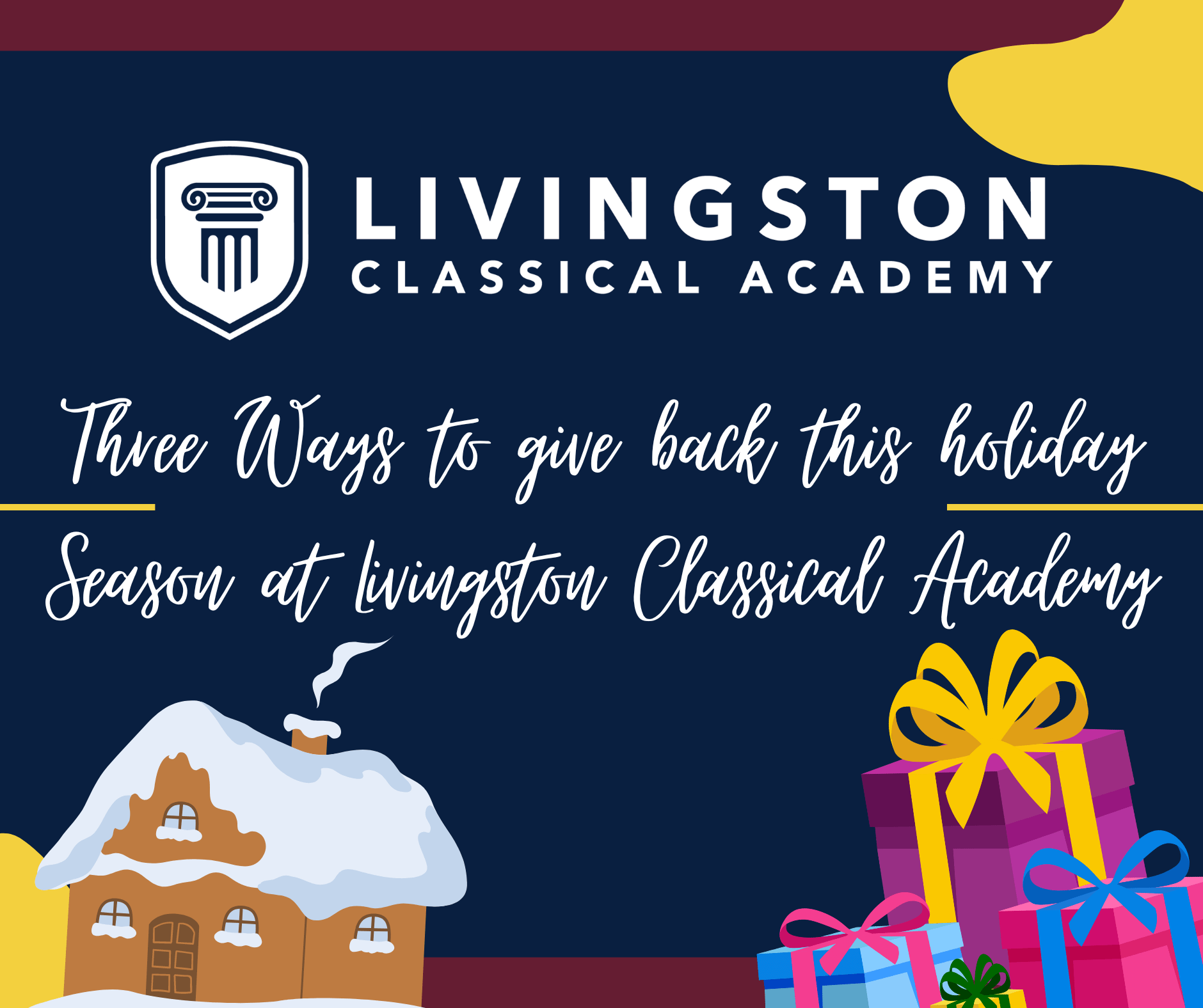 Livingston Classical Academy Three wats to give back this holiday season at Livingston Classical Academy